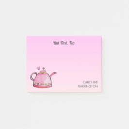Cute Tea Älskare inspirational Mysigt Office Rosa Post-it Block