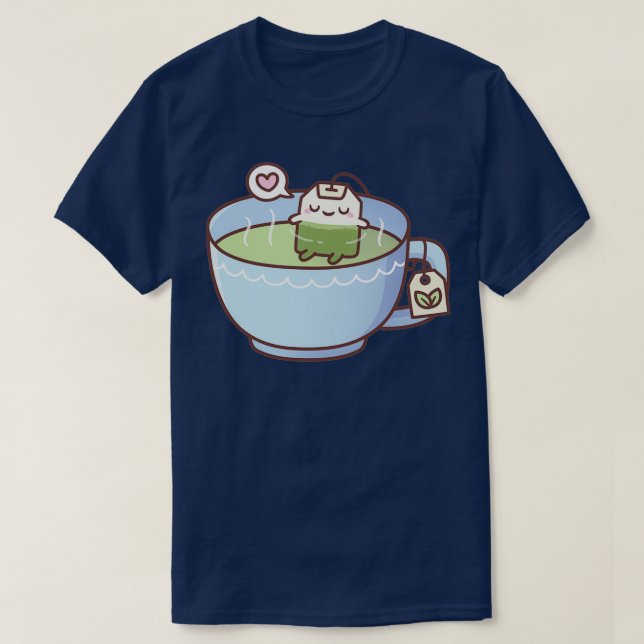 Cute Tea Bag i Tekopp-avslappnande tea T Shirt (Design framsida)