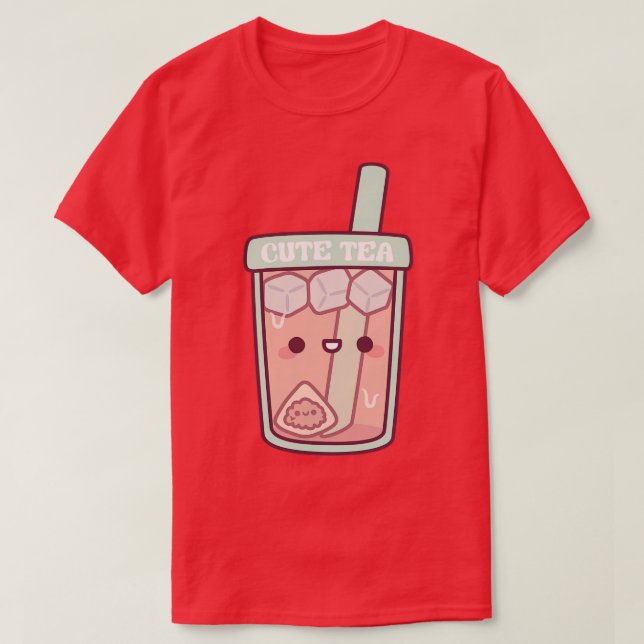Cute Tea Bag Ice Tea Cutie Pun T Shirt (Design framsida)