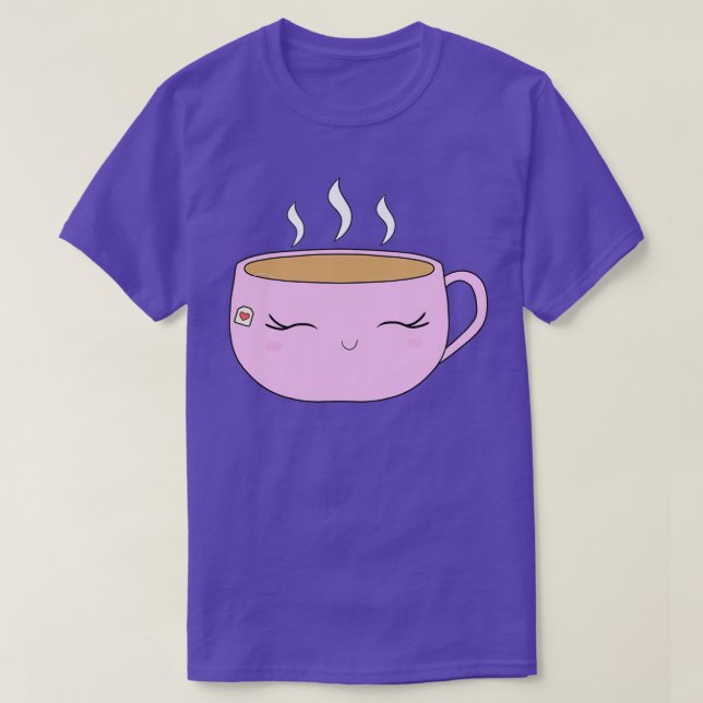 Cute Tea Kopp Rosa T Shirt (Design framsida)