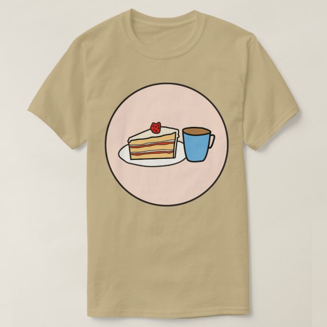 Cute Tea och tårta T Shirt (Design framsida)