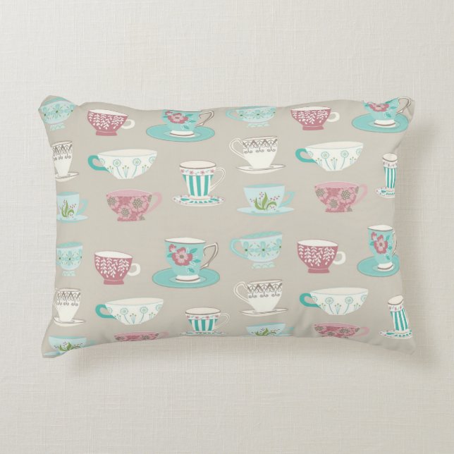 "Cute Tea Party" ACCENT PILLOW Prydnadskudde (Framsidan)