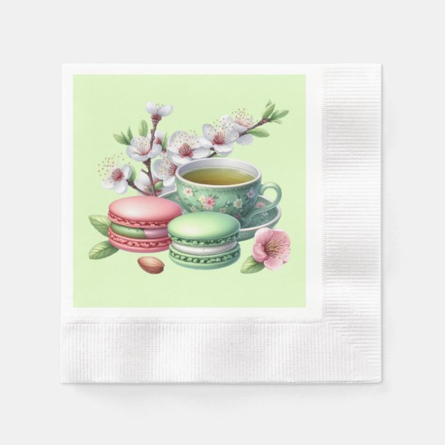 Cute tea party cookies pappersservett (Framsidan)
