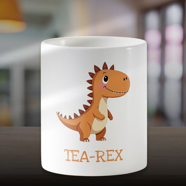 Cute Tea-Rex Dinosaur Kaffemugg (Cute Tea-Rex Dinosaur Coffee Mug)