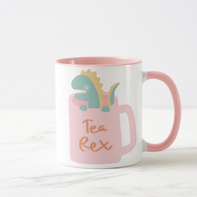 Cute Tea-Rex Dinosaur Mugg (Höger)