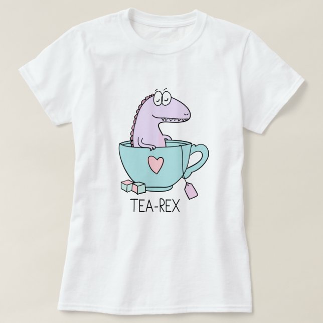 Cute Tea-Rex T-Shirt (Design framsida)