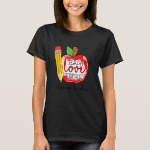 Cute Teach Kärlek Inspire Spanska lärare 100 dagar T Shirt