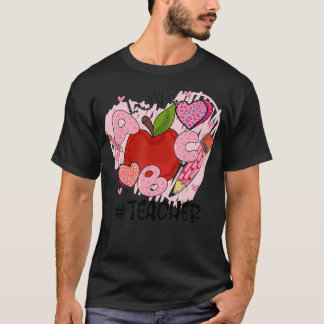 Cute Teach Kärlek och Inspire Apple Heart Li Li T Shirt
