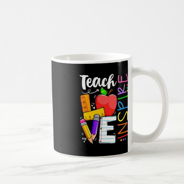 Cute Teach Kärlek och Inspire Manar Women Lacher Kaffemugg (Höger)