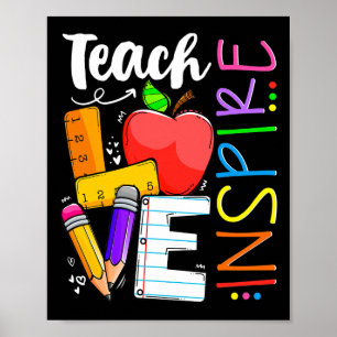 Cute Teach Kärlek och Inspire Manar Women Lacher Poster