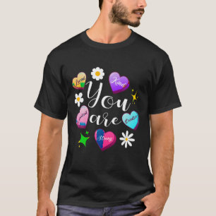 Cute Teacher Alla hjärtans dag Funny Retro Heart C T Shirt