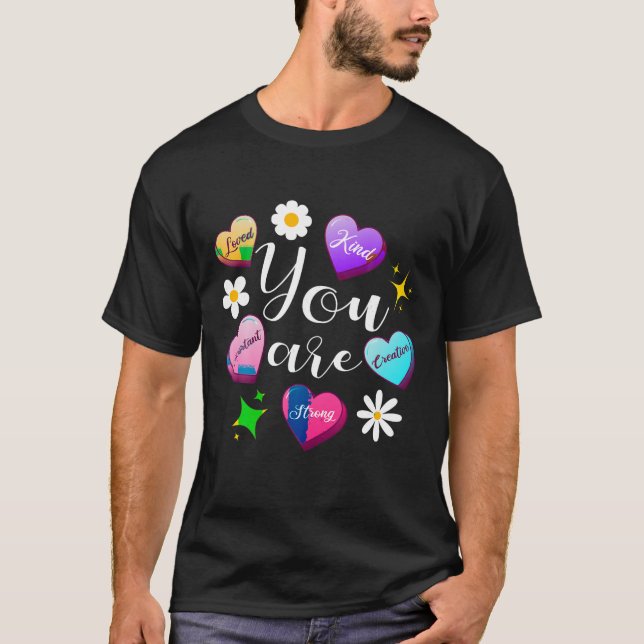 Cute Teacher Alla hjärtans dag Funny Retro Heart C T Shirt (Framsida)