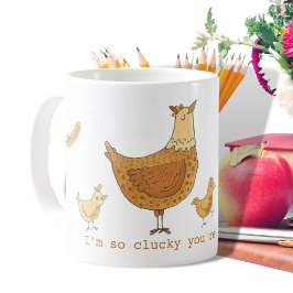 Cute Teacher Appreciation Chicken Pun Gift Kaffemugg