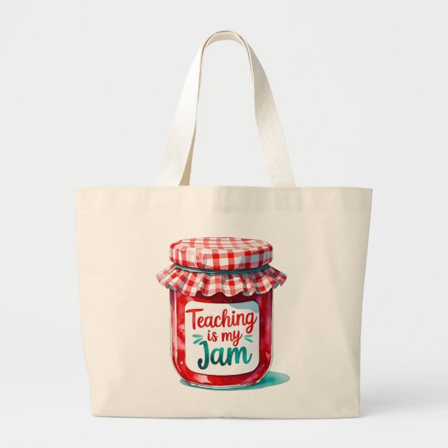 Cute Teacher Back to school Gift Jumbo Tygkasse (Framsidan)