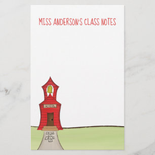 Cute Teacher Educator School Letterhead Brevpapper