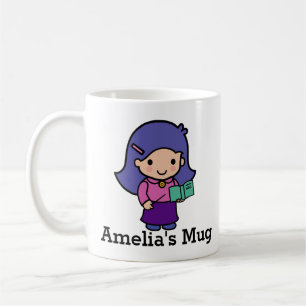 Cute Teacher Girl med stavning Bok Kaffemugg