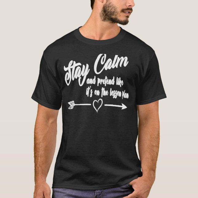 Cute Teacher-Lugn för avkänning T Shirt (Framsida)