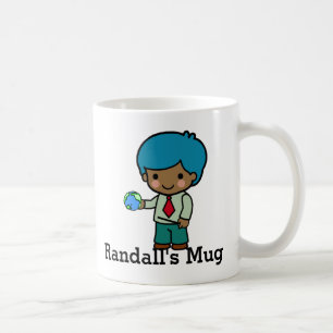 Cute Teacher med Globe Kaffemugg