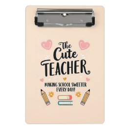 Cute Teacher Mini Clipboard