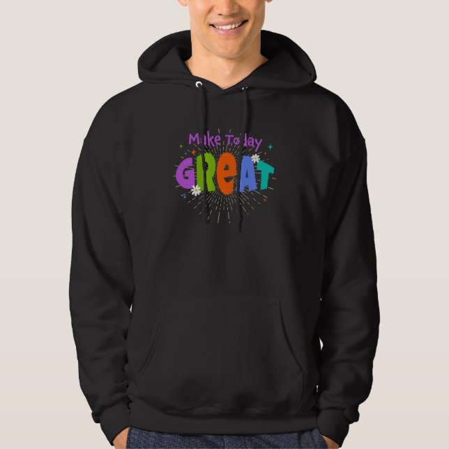 Cute Teacher Motivational Inspirational SEL Make T Hoodie (Framsida)