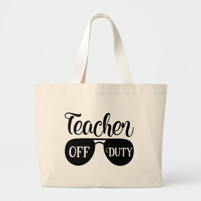 Cute Teacher off-duty ord art Jumbo Tygkasse (Framsidan)