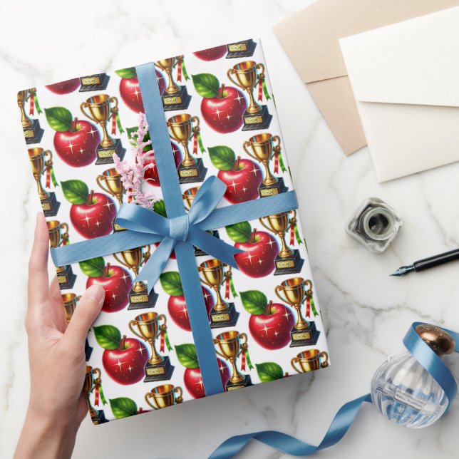 Cute Teacher tiled mönster Presentpapper (Gifting)
