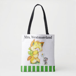 Cute Teacher Tote - Se bak - Tygkasse