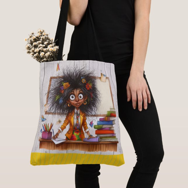 Cute Teacher Tote - se bak Tygkasse (Närbild)