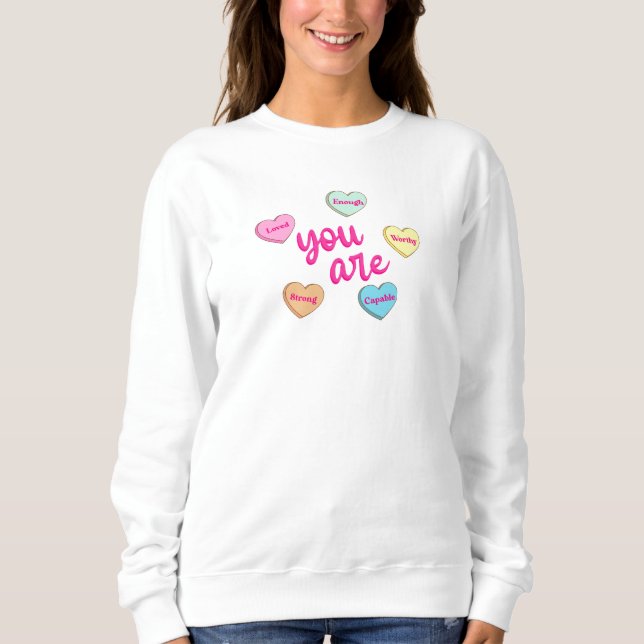 Cute Teacher Valentine Sweatshirt T Shirt (Framsida)