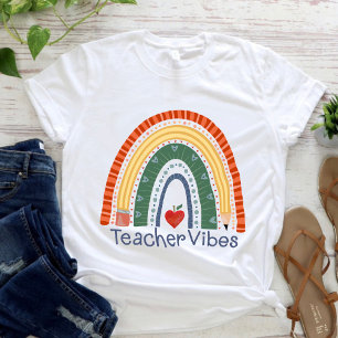 Cute Teacher Vibes Rainbow Inspiritivity T Shirt