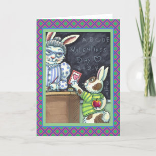 CUTE TEACHER'S PET, APPLE & VALENTINE BUNNY KIN HELGKORT