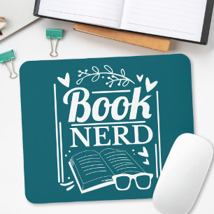 Cute Teal Blue Bok Nerd Bookworm Musmatta