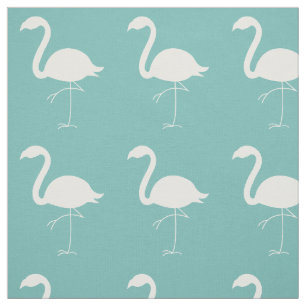 Cute Teal Flamingo Pattern Tyg