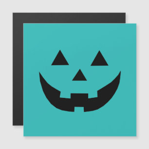 Cute teal jack o lantern lustig Halloween Magnetisk Inbjudningskort