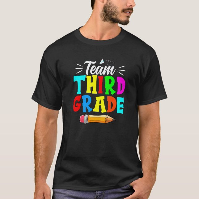 Cute Team 3rd Grade Back To School Squad Teacher S T Shirt (Framsida)