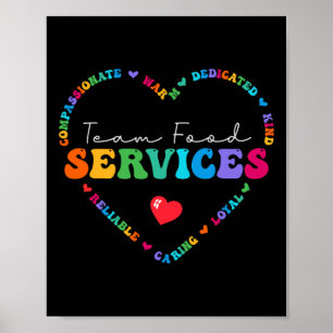 Cute Team Food Services-utvärdering tillbaka till  Poster