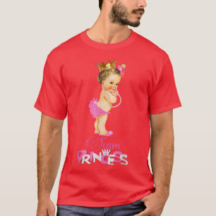 Cute Team Princess Team Girl Baby Gender Reveal T Shirt