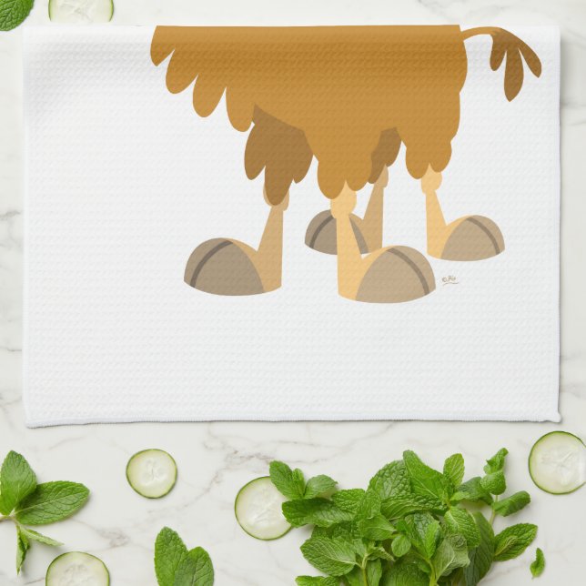 Cute Tecknad 2-Humpe Camel Kitchen Towel Kökshandduk (Vikta)