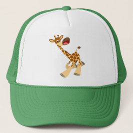 Cute Tecknad Ambling Giraffe Hat Keps