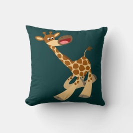 Cute Tecknad Ambling Giraffe Pillow Kudde