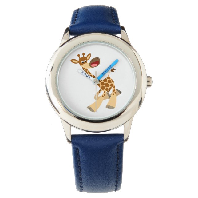 Cute Tecknad Ambling Giraffe Watch Armbandsur (Framsida)