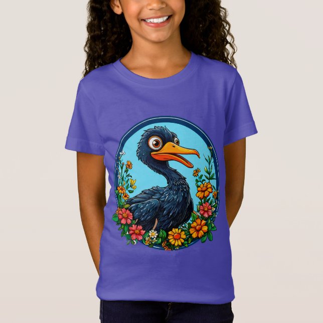Cute tecknad anka t shirt (Framsida)