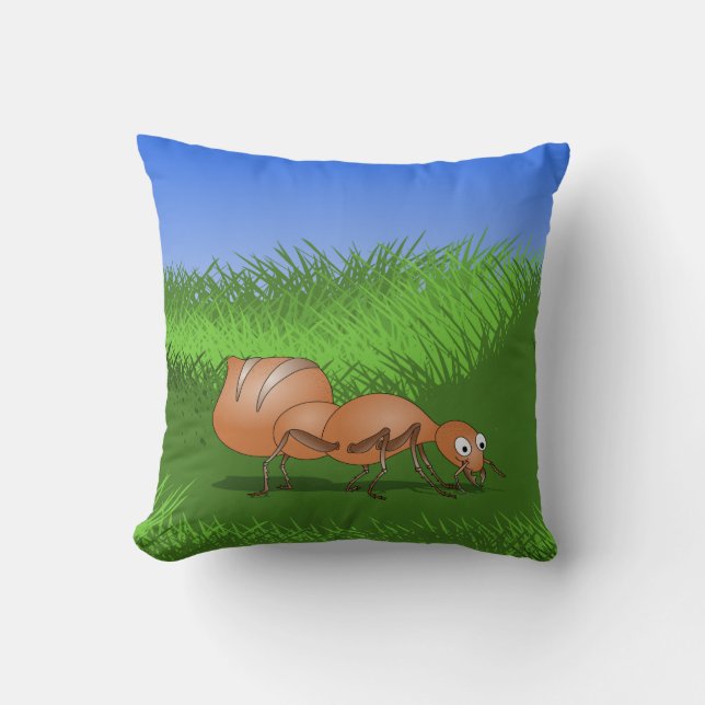 Cute Tecknad Ant Kudde (Framsida)