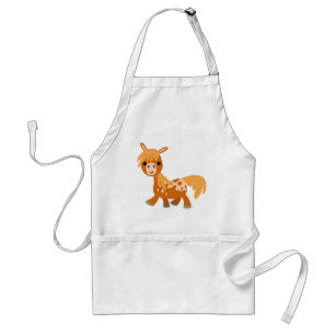 Cute Tecknad Appaloosa Pony Apron Förkläde