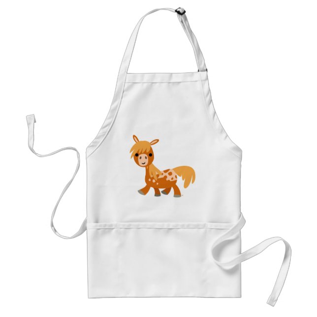 Cute Tecknad Appaloosa Pony Apron Förkläde (Framsidan)