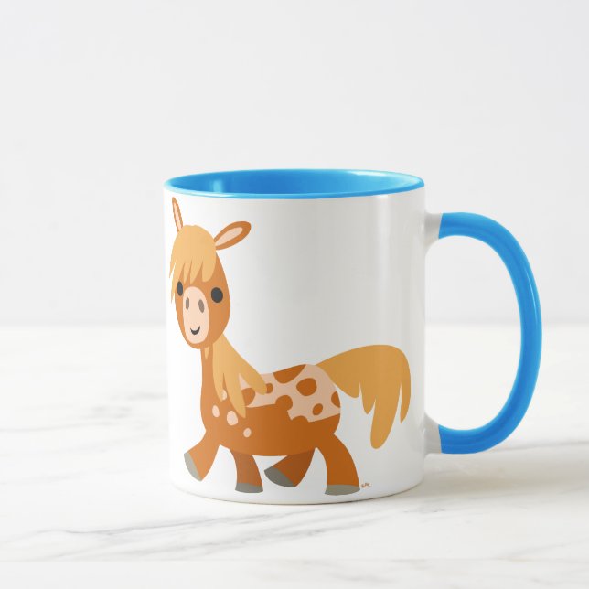 Cute Tecknad Appaloosa Pony Mugg (Höger)