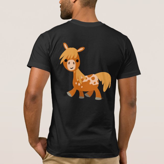 Cute Tecknad Appaloosa Pony T-shirt (baksida) (Baksida)