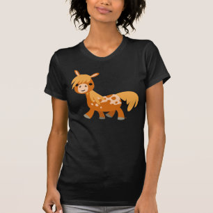 Cute Tecknad Appaloosa Pony Women T-shirt