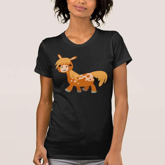 Cute Tecknad Appaloosa Pony Women T-shirt (Framsida)