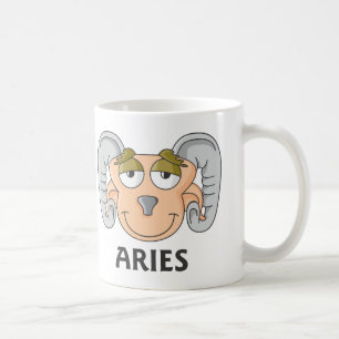 Cute Tecknad Aries Ram Kaffemugg
